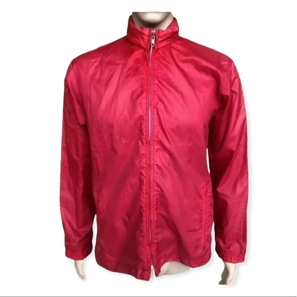 Vintage LL BEAN Red Windbreaker Aspen Anorak Sz L